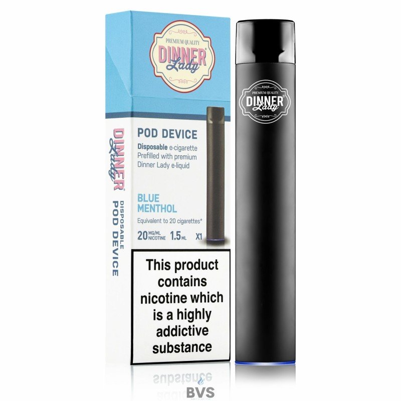 DINNER LADY DISPOSABLE POD DEVICE - Blue Menthol DINNER LADY DISPOSABLE POD DEVICE - Blue Menthol