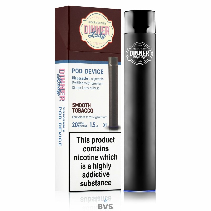 DINNER LADY DISPOSABLE POD - Smooth Tobacco DINNER LADY DISPOSABLE POD - Smooth Tobacco