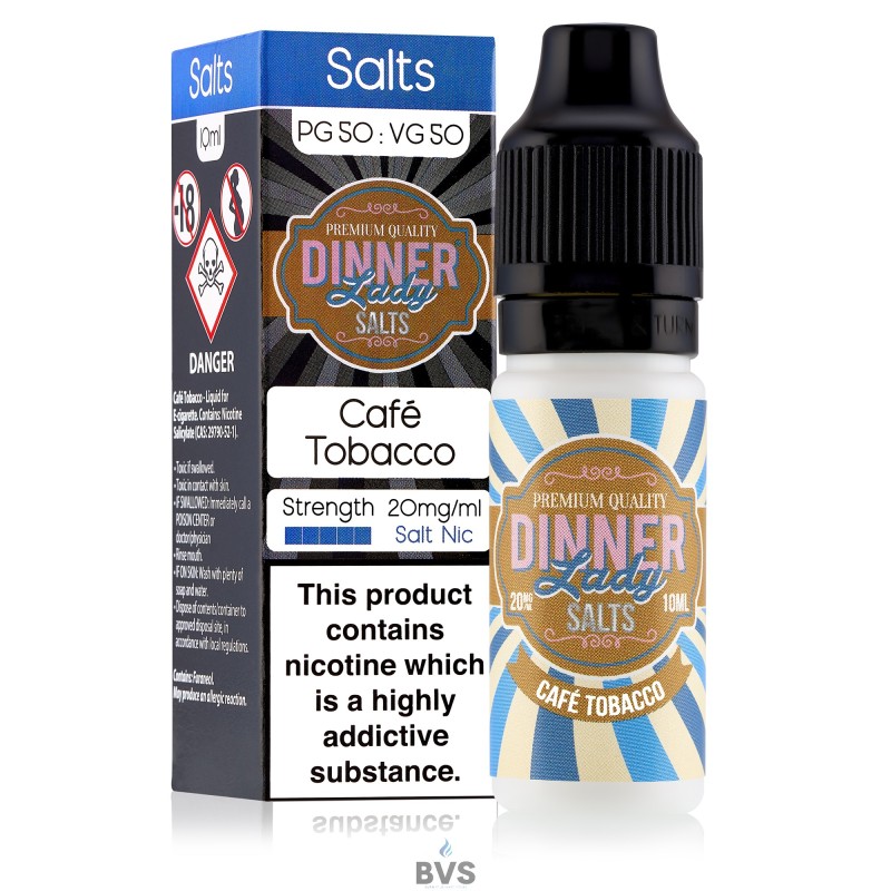 DINNER LADY CAFE TOBACCO NIC SALT ELIQUID DINNER LADY CAFE TOBACCO NIC SALT ELIQUID