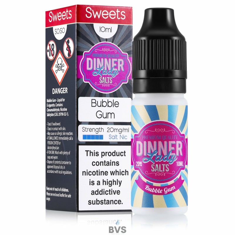 DINNER LADY BUBBLEGUM NIC SALT ELIQUID DINNER LADY BUBBLEGUM NIC SALT ELIQUID