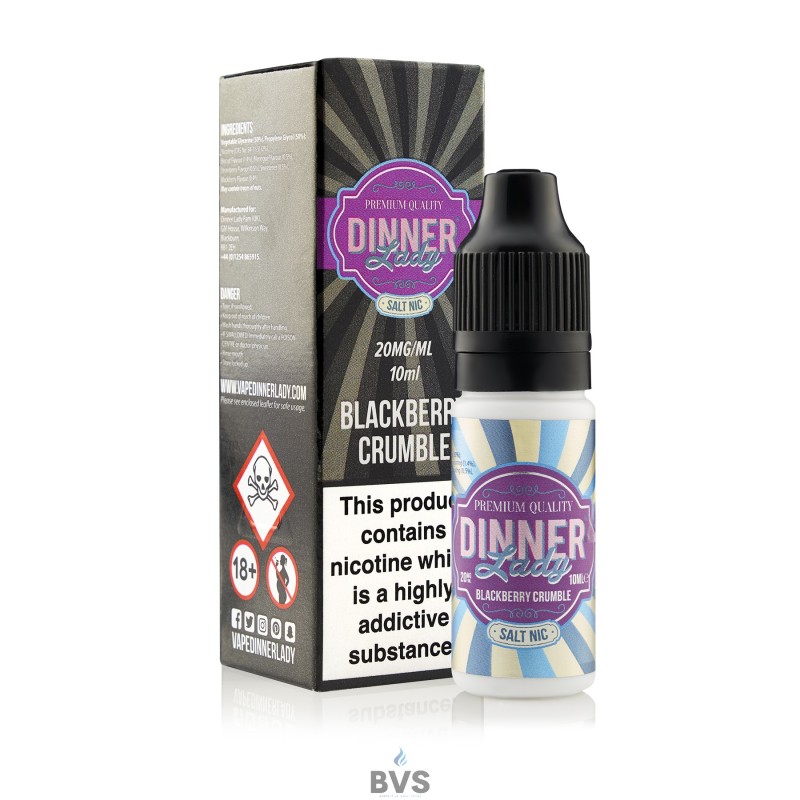 BLACKBERRY CRUMBLE NIC SALT ELIQUID BY DINNER LADY BLACKBERRY CRUMBLE NIC SALT ELIQUID BY DINNER LADY