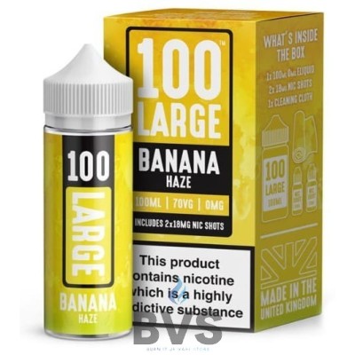 Banana Haze 100ml Shortfill by 100 Large