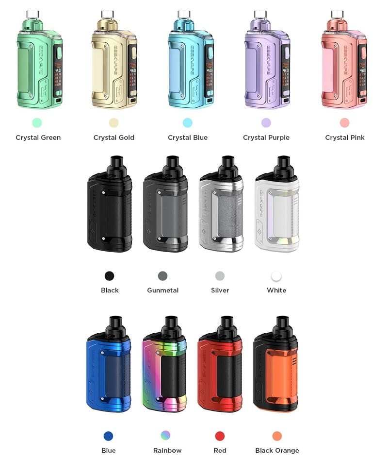 Aegis Hero 2 H45 Pod System By Geekvape colours