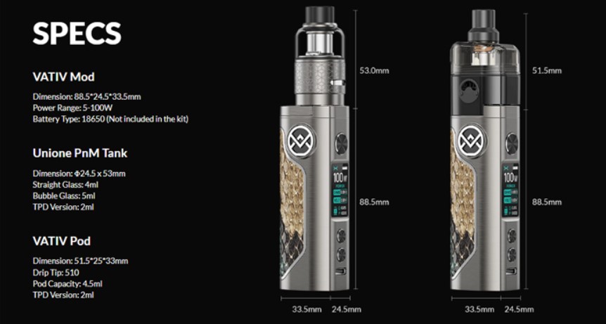 Vativ Super Mod Vape Kit by Oxva