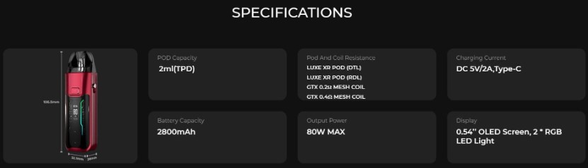 Luxe XR Max Pod Kit By Vaporesso