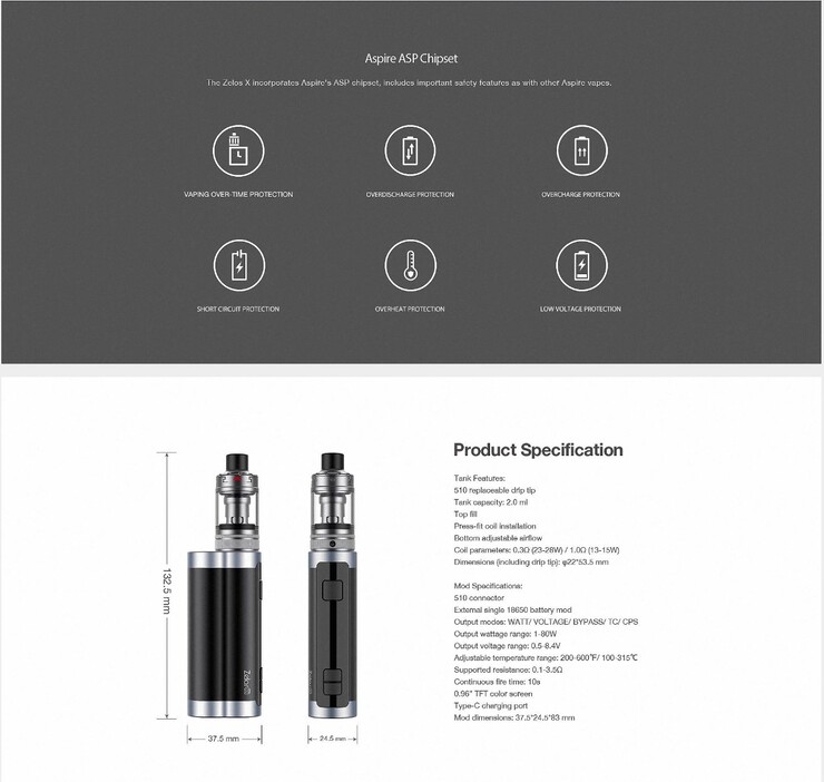 ASPIRE ZELOS X KIT